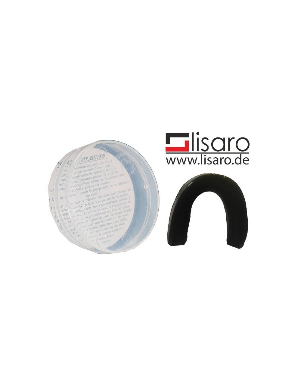Zahnschutz / Mundschutz mit Box schwarz/ LISARO - 1