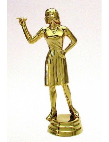 Darts Schraubfiguren Damen 129 mm Höhe gold - 1