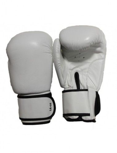 Box Handschuhe aus echtem Leder  Farbe : weiss - 1