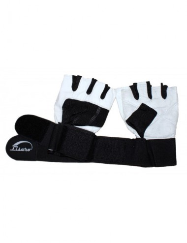 Fitness-Handschuhe mit gelenkschutz weiss - 1