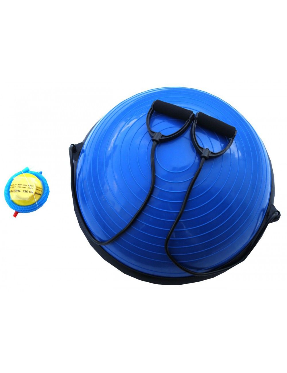 Lisaro Balance Ball/Balancierball | Balance Ball mit 2 Zugbändern beidseitig nutzbar Ideal für Yoga Gymnastik – mit Pumpe - 1