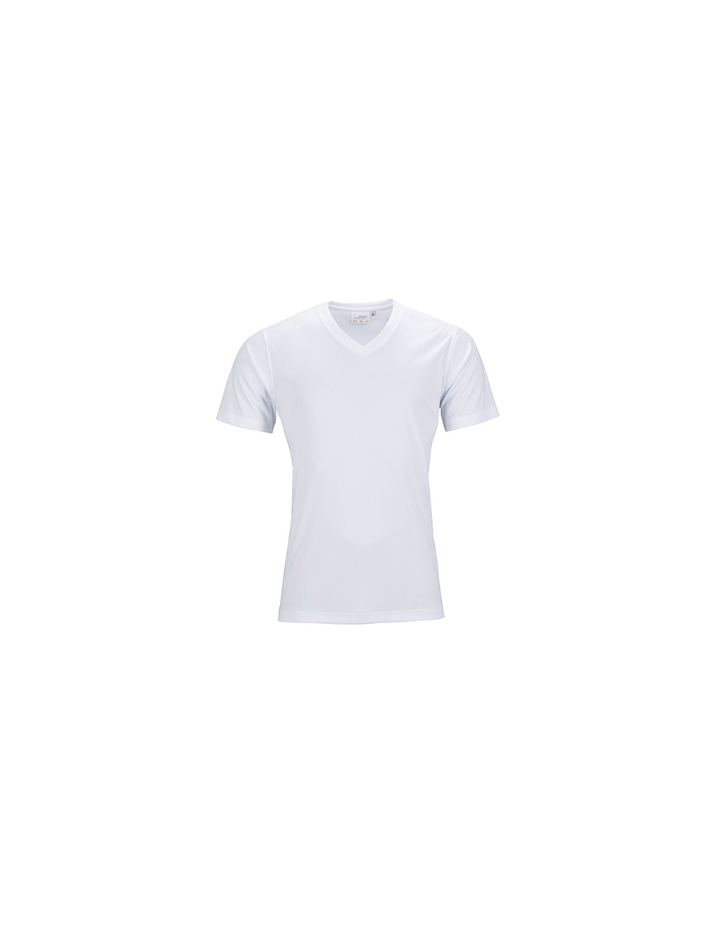 Men’s Active T-Shirt, V-Neck, Farbe White - 1