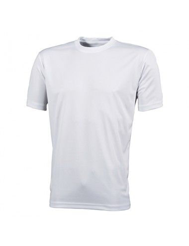 Men’s Active T-Shirt, Round Neck, Farbe White - 1