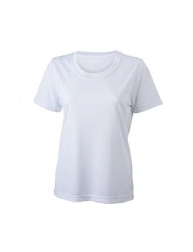 Ladies Active T-Shirt, Round Neck, Farbe White - 1