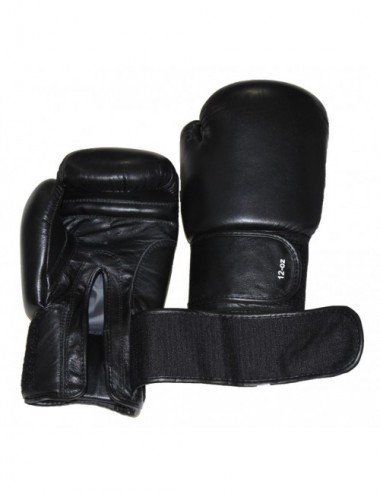 Box-Handschuhe aus Leder schwarz - 1