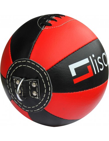 elastischen Spanngurten 25cm inkl Lisaro Leder Doppelendball schwarz-rot/Durchmesser ca