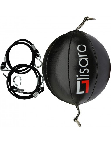 elastischen Spanngurten 25cm inkl Lisaro Leder Doppelendball schwarz-rot/Durchmesser ca