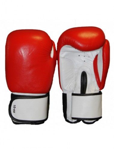 Box-Handschuhe aus Leder rot/weiß - 3