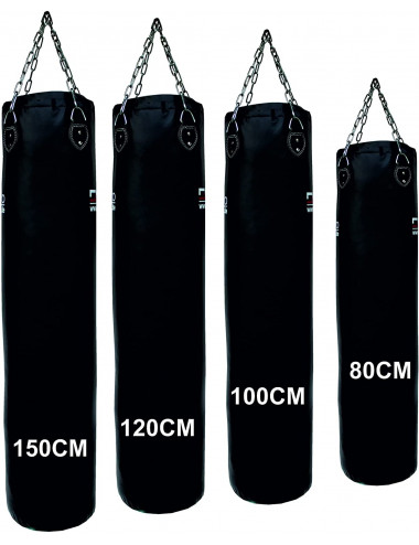 RING Profi Boxsack aus Leder  Schwarz 120 x 35cm  30 kg 