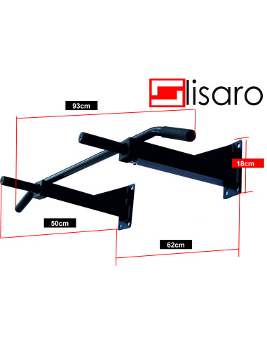 Lisaro Klimmzugstange Wandmontage bis 350 kg – Profi Pull-Up Bar