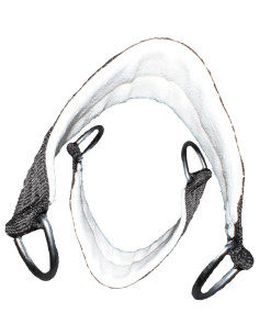 Gepolsterte Fußschlaufen mit Ringösen aus Nylon | Schwarz/Weiß 2