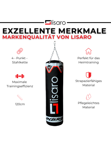 Profi Boxsack 120 cm | Gefüllt – Lisaro Sports