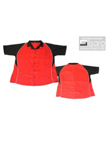 Lisaro Lite Dart-Hemd rot/schwarz/weiß - 1