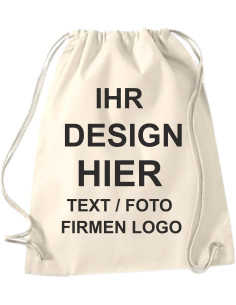 Turnbeutel mit wunsch Text, LOGO, Namen
