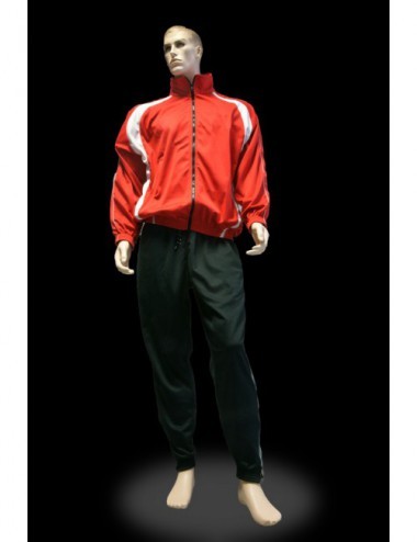 Lisaro Trainingsanzug aus Polyester rot/schwarz/weiß - 1