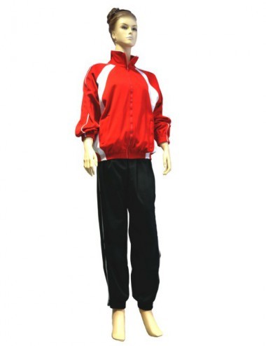 Lisaro Trainingsanzug aus Polyester rot/schwarz/weiß - 2
