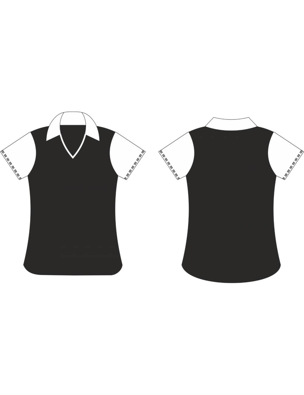 Lady Dart Shirt schwarz/weiß - 1
