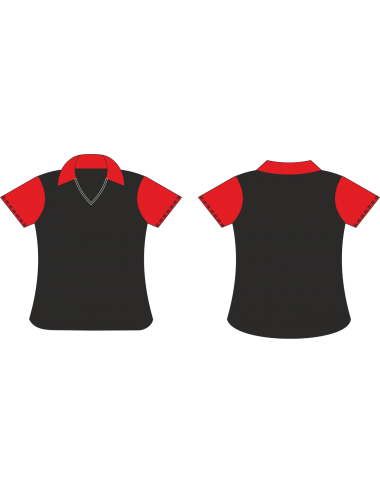 Lady Dart Shirt schwarz/rot - 1