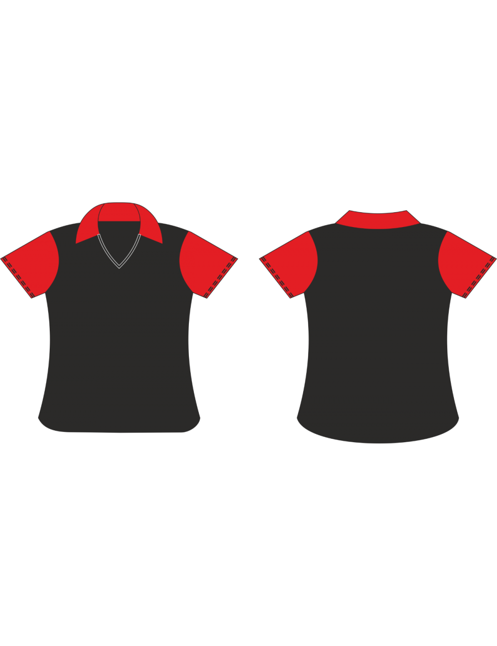 Lady Dart Shirt schwarz/rot