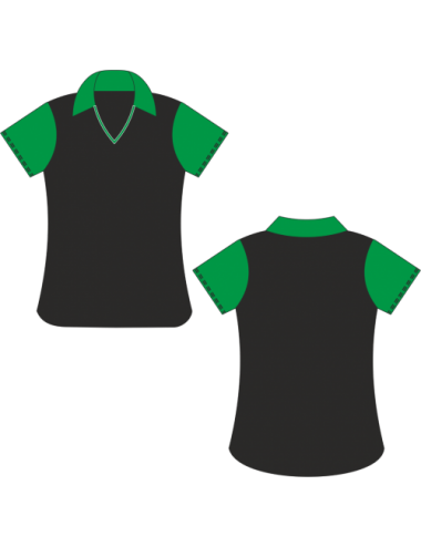 Lady Dart-Shirt  schwarz/grün - 1