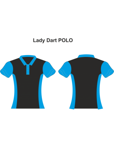 Lady Dart-Polo schwarz/blau - 1