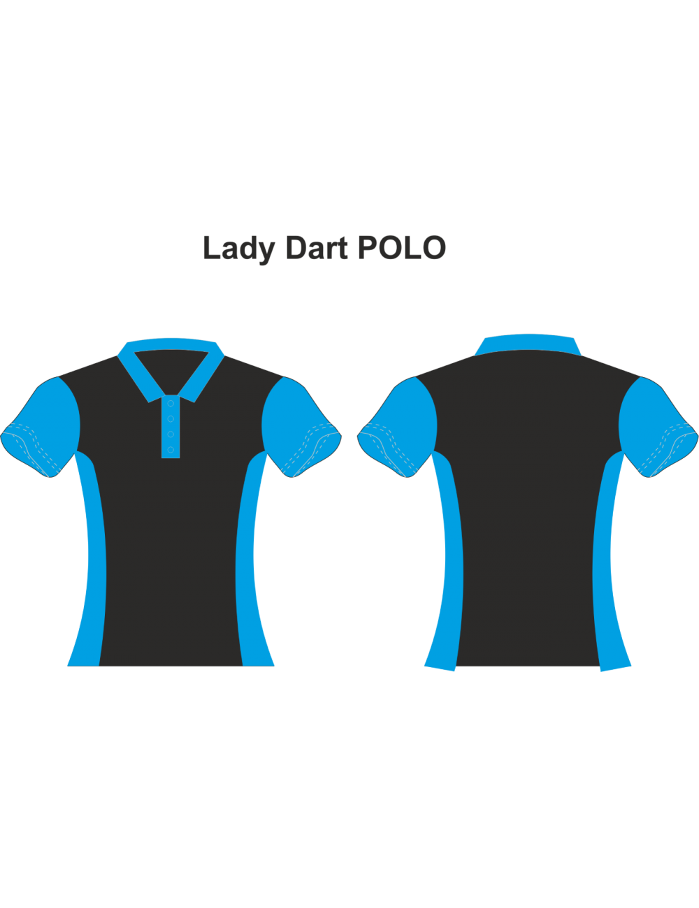 Lady Dart-Polo schwarz/blau - 1