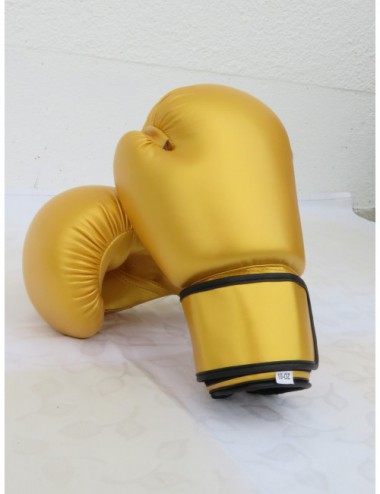 Box Handschuhe aus Kunstleder Farbe GOLD - 1